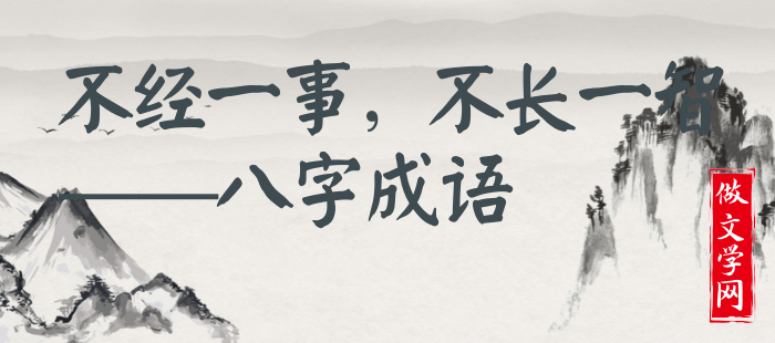 不经一事，不长一智