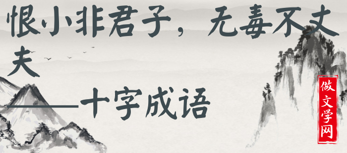 恨小非君子，无毒不丈夫